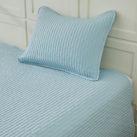 3-Piece Seersucker Textured Quilt & Sham Set