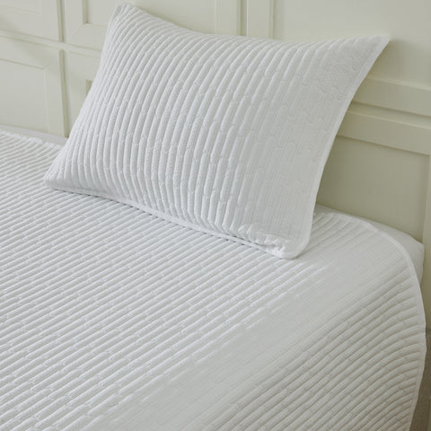 3-Piece Seersucker Textured Quilt & Sham Set