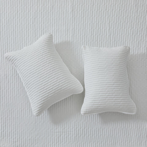 3-Piece Seersucker Textured Quilt & Sham Set