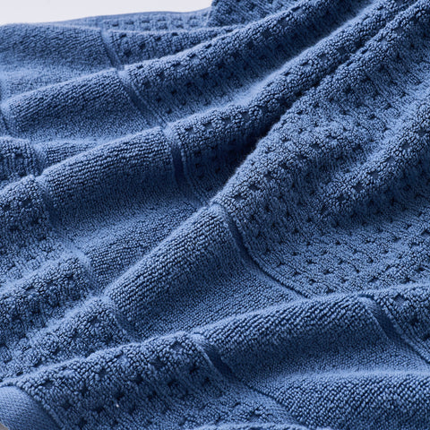 Kathy Ireland Waffle Textured Zero Twist Cotton Bath Towel Set