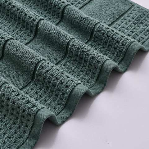 Kathy Ireland Waffle Textured Zero Twist Cotton Bath Towel Set