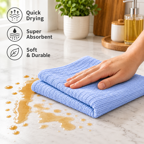 Ellen Tracy 6-12 Pack Cotton Kitchen Towels 18" x 28"
