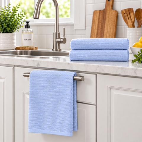 Ellen Tracy 6-12 Pack Cotton Kitchen Towels 18" x 28"