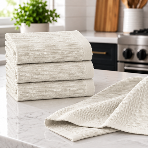 Ellen Tracy 6-12 Pack Cotton Kitchen Towels 18" x 28"