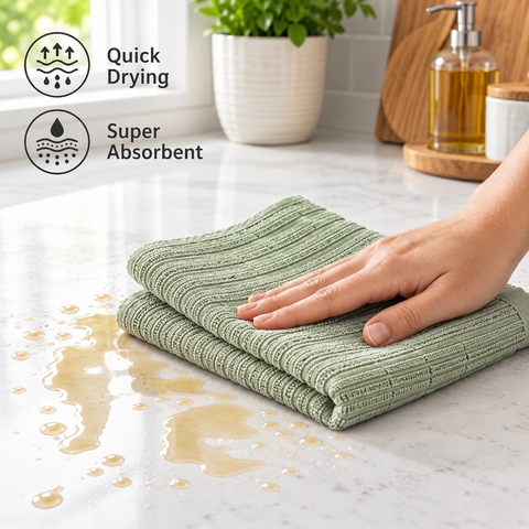 Ellen Tracy 6-12 Pack Cotton Kitchen Towels 18" x 28"
