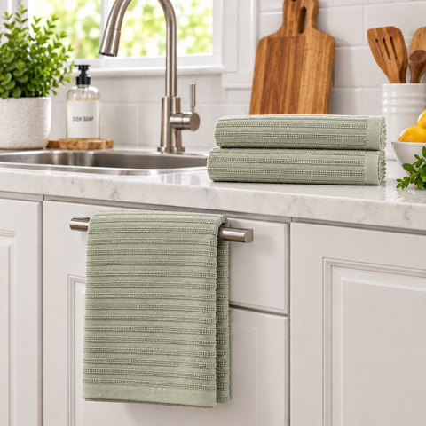 Ellen Tracy 6-12 Pack Cotton Kitchen Towels 18" x 28"