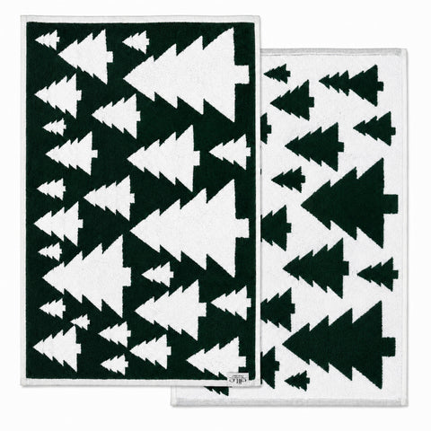 2-Pack Christmas Reversible cotton Bath Mats