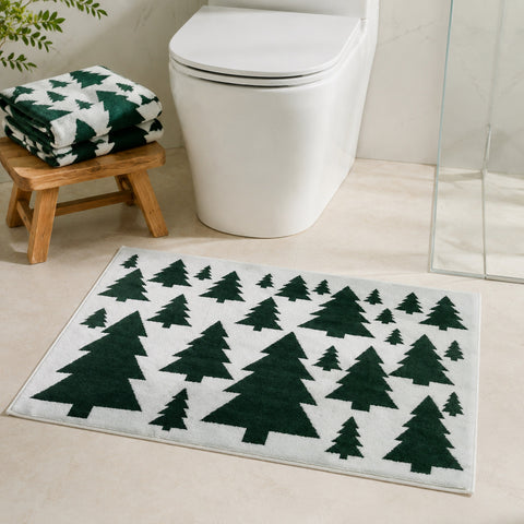 2-Pack Christmas Reversible cotton Bath Mats