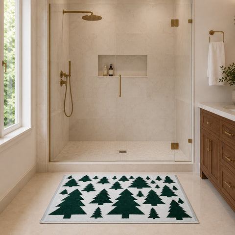 2-Pack Christmas Reversible cotton Bath Mats