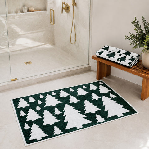 2-Pack Christmas Reversible cotton Bath Mats