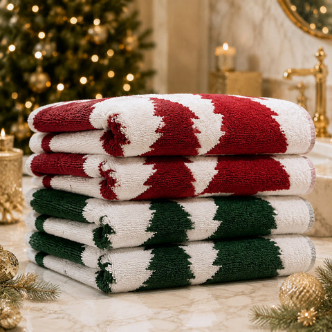 2-Pack Christmas Reversible cotton Bath Mats