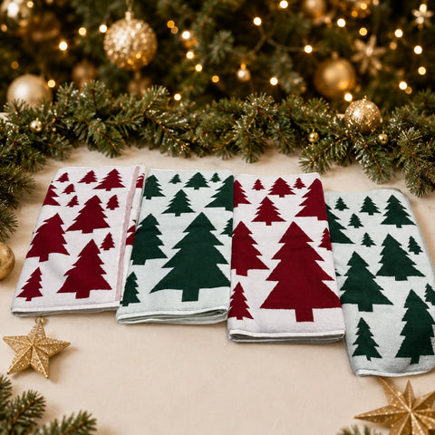 2-Pack Christmas Reversible cotton Bath Mats