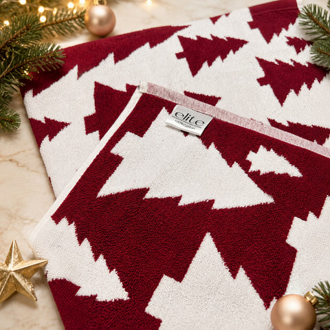 2-Pack Christmas Reversible cotton Bath Mats