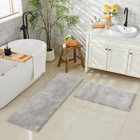 Caribbean Joe Heavyweight Plush Microfiber Bath Mats