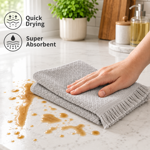 Ellen Tracy 6-12 Pack Cotton Kitchen Towels 18" x 28"