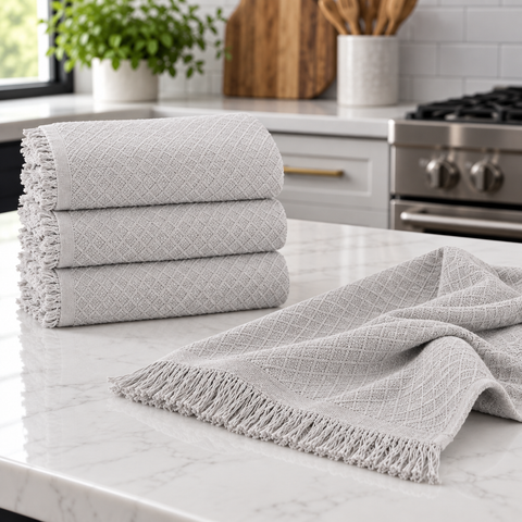 Ellen Tracy 6-12 Pack Cotton Kitchen Towels 18" x 28"