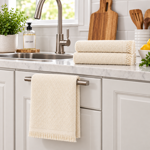 Ellen Tracy 6-12 Pack Cotton Kitchen Towels 18" x 28"