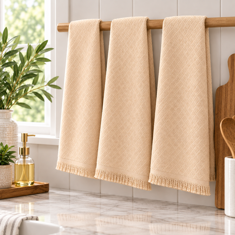 Ellen Tracy 6-12 Pack Cotton Kitchen Towels 18" x 28"