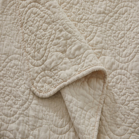 Patina Vie 3 Piece 100% Cotton Stitched Embroidered Quilt Set