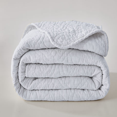 Patina Vie 3 Piece 100% Cotton Stitched Embroidered Quilt Set