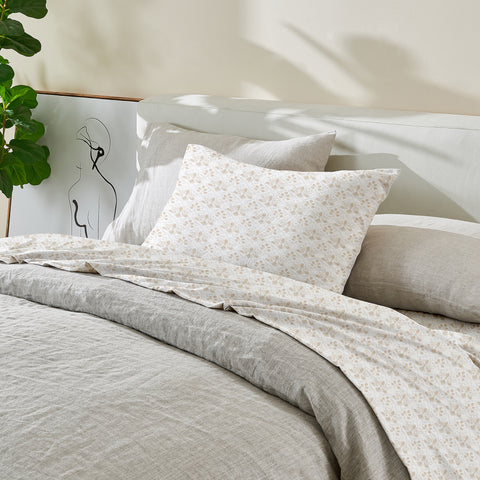 Patina Vie Maison Leiea Pre Washed Microfiber Printed Sheet Set