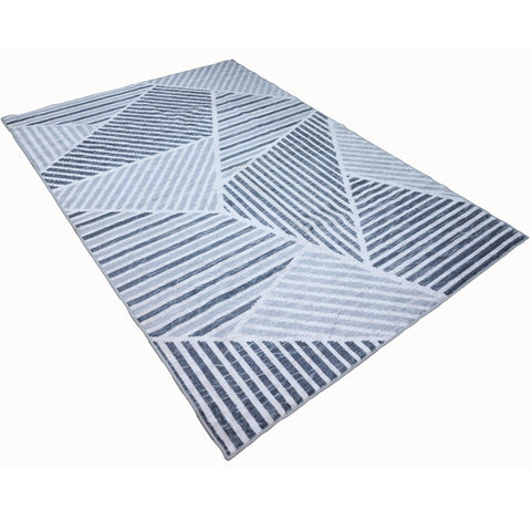 Bibb Home Washable Flannel Printed Accent Rug with Latex Back 1-2-Pack 20x30