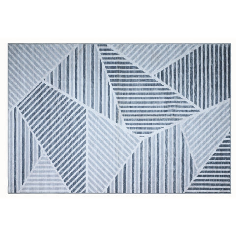 Bibb Home Washable Flannel Printed Area Rug with Latex Back 5x7 ft