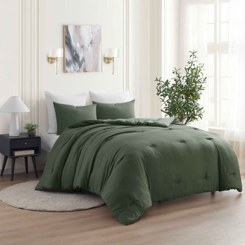 Kathy Ireland 3-Piece Waffle Down Alternative Comforter Set