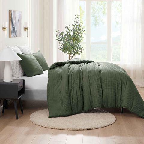 Kathy Ireland 3-Piece Waffle Down Alternative Comforter Set