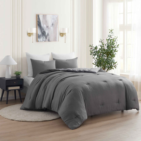 Kathy Ireland 3-Piece Waffle Down Alternative Comforter Set