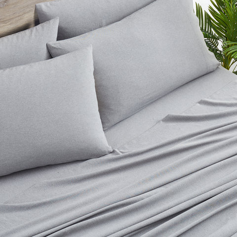 Bamboo 2000 Thread Count 6-Piece Chambray Deep Pocket Ultra Soft Sheet Set with Snug Grip