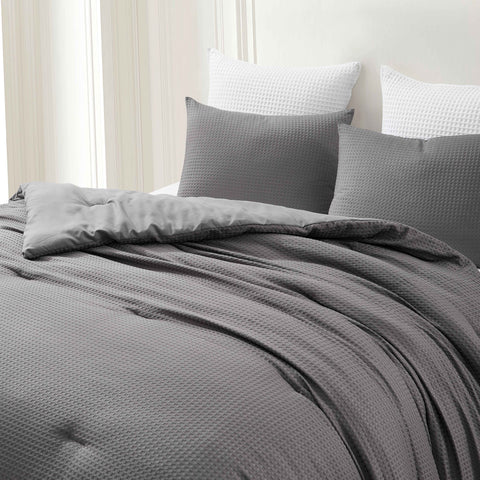 Kathy Ireland 3-Piece Waffle Down Alternative Comforter Set