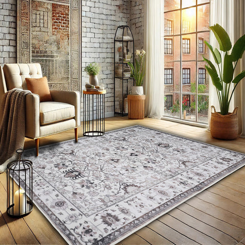 Bibb Home Washable Flannel Printed Accent Rug with Latex Back 1-2 Pack  24x36