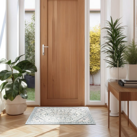 Kathy Ireland Soft Brushed Flannel Washable Rug with Latex Back