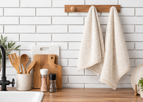 Ellen Tracy 6-12 Pack Cotton Kitchen Towels 18" x 28"