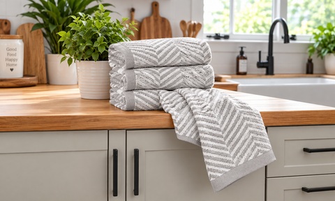 Ellen Tracy 6-12 Pack Cotton Kitchen Towels 18" x 28"