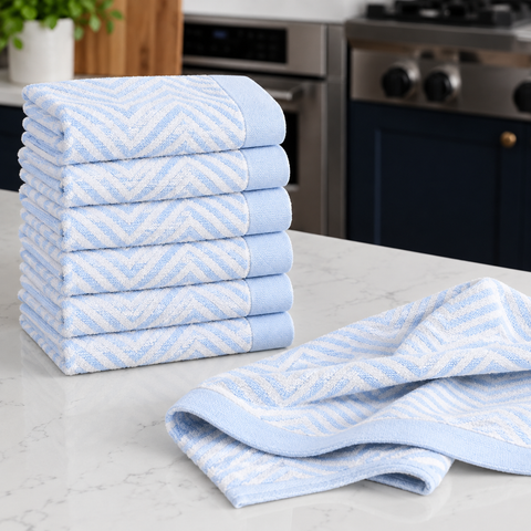 Ellen Tracy 6-12 Pack Cotton Kitchen Towels 18" x 28"