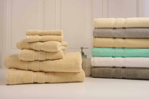 Multi Colour Collection of 6-Piece Zero Twist Egyptian Cotton Towel Set