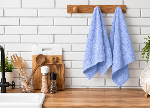 Ellen Tracy 6-12 Pack Cotton Kitchen Towels 18" x 28"