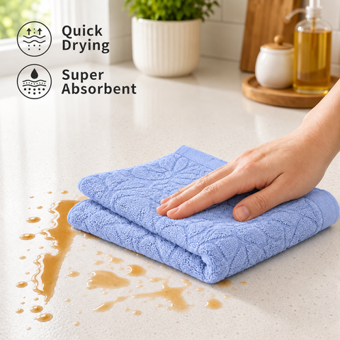 Ellen Tracy 6-12 Pack Cotton Kitchen Towels 18" x 28"