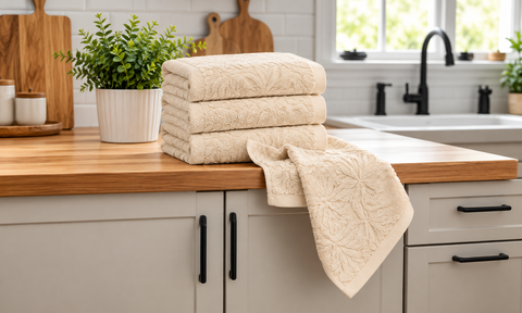 Ellen Tracy 6-12 Pack Cotton Kitchen Towels 18" x 28"