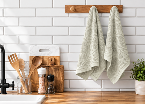 Ellen Tracy 6-12 Pack Cotton Kitchen Towels 18" x 28"