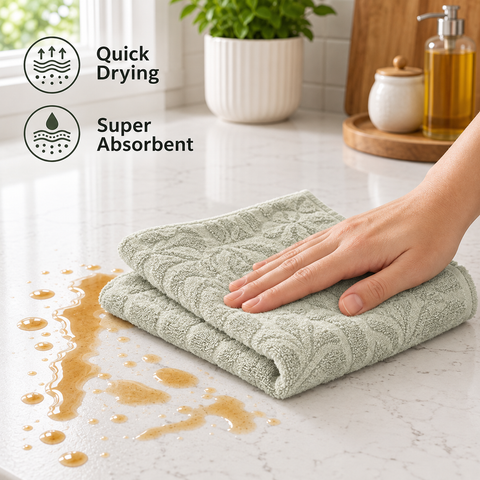 Ellen Tracy 6-12 Pack Cotton Kitchen Towels 18" x 28"