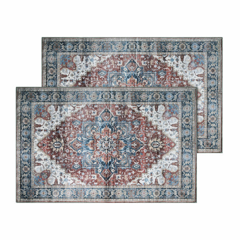 Kathy Ireland Soft Brushed Flannel Washable Rug with Latex Back