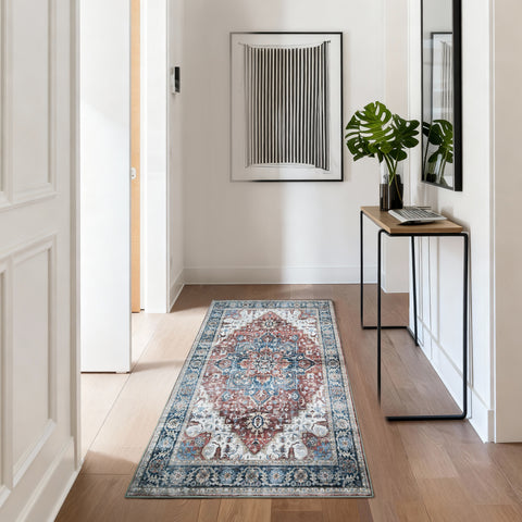 Kathy Ireland Soft Brushed Flannel Washable Rug with Latex Back