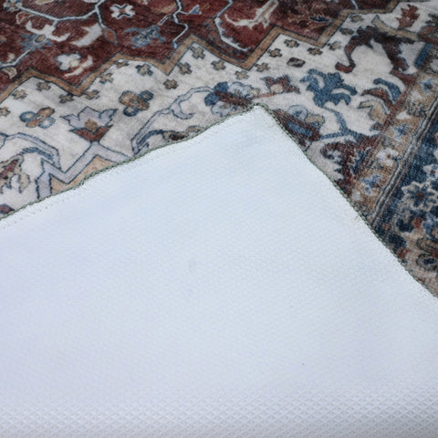 Kathy Ireland Soft Brushed Flannel Washable Rug with Latex Back