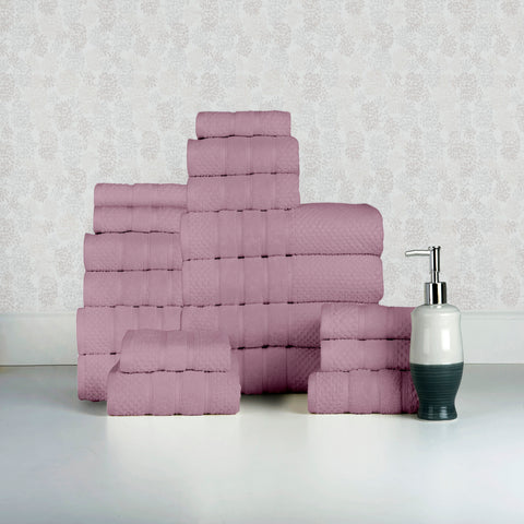 Bibb Home 18 Piece Egyptian Cotton Towel Set