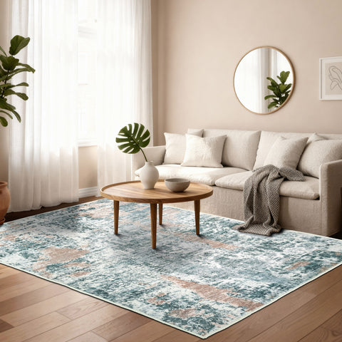 Kathy Ireland Soft Brushed Flannel Washable Rug with Latex Back