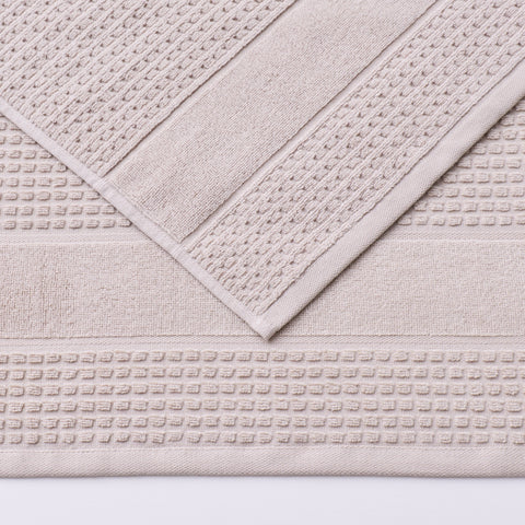 Kathy Ireland Waffle Textured Zero Twist Cotton Bath Towel Set