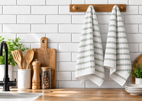 Ellen Tracy 6-12 Pack Cotton Kitchen Towels 18" x 28"